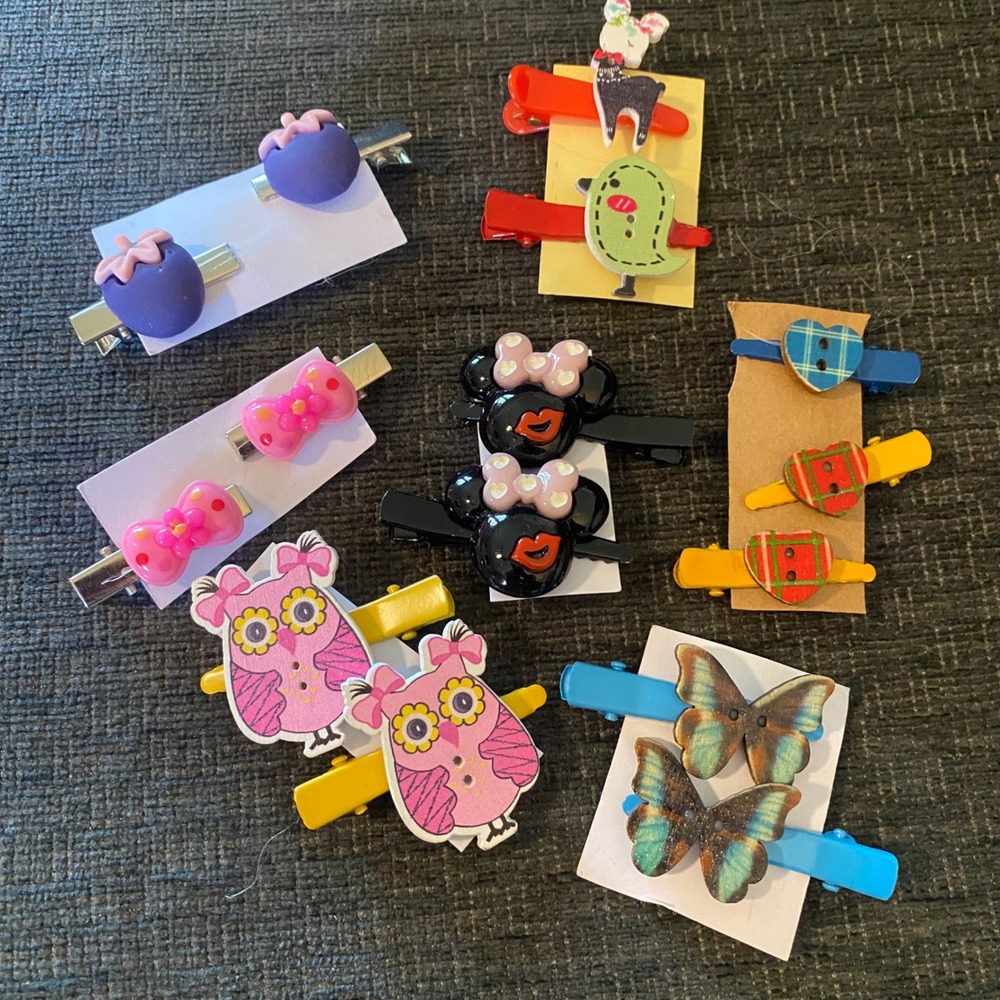 Unbranded Hair Clip‎ Lot Kids Multicolor New Butterfly Owl Bow Heart 15pc